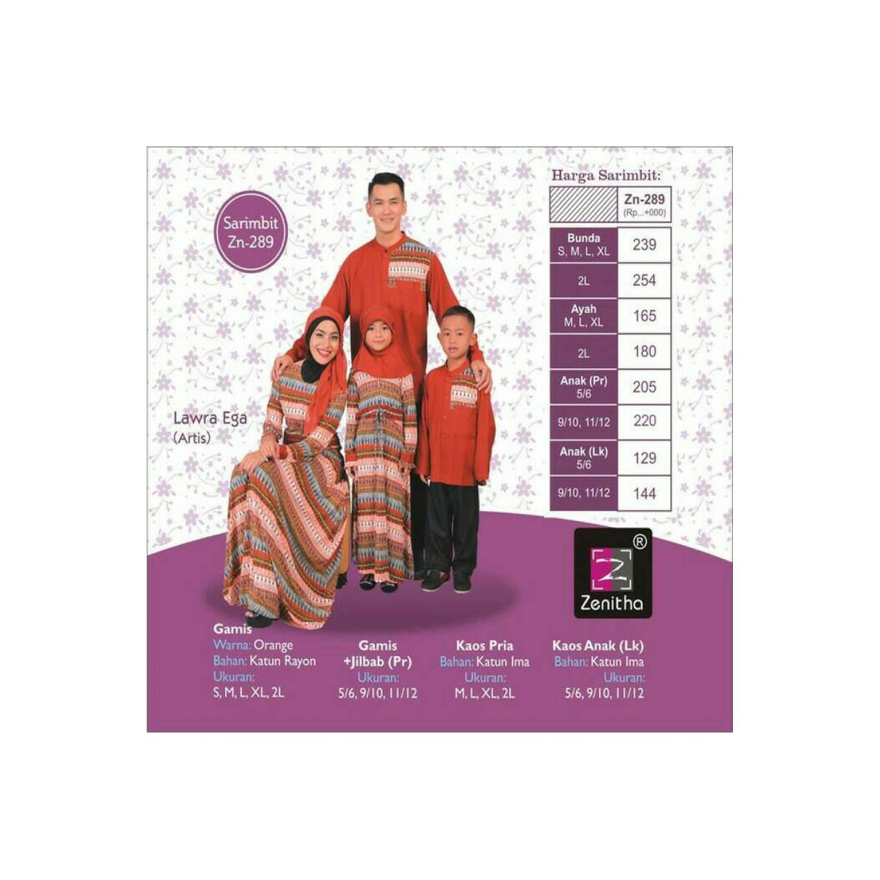 SARIMBIT KELUARGA MERK ZENITA GAMIS COUPLE ZENITA