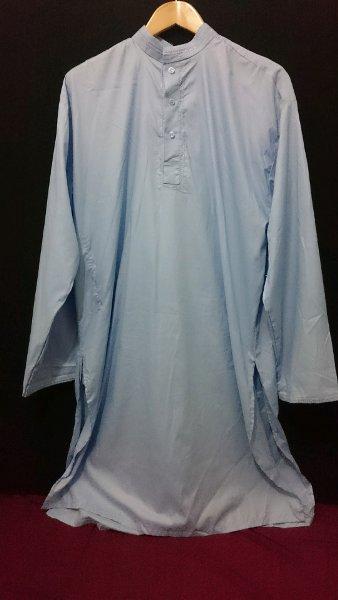 Baju melayu pria warna Biru size XXL panjang badan 109cm Lebar dada 64cm Panjang tangan 60cm