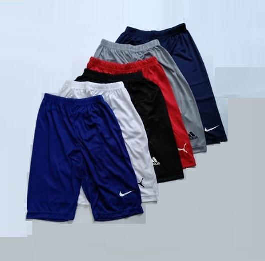 3pcs Celana Pendek Press Body untuk Pria dan Wanita ukuran L-XL Celana Gym Fitnes Renang