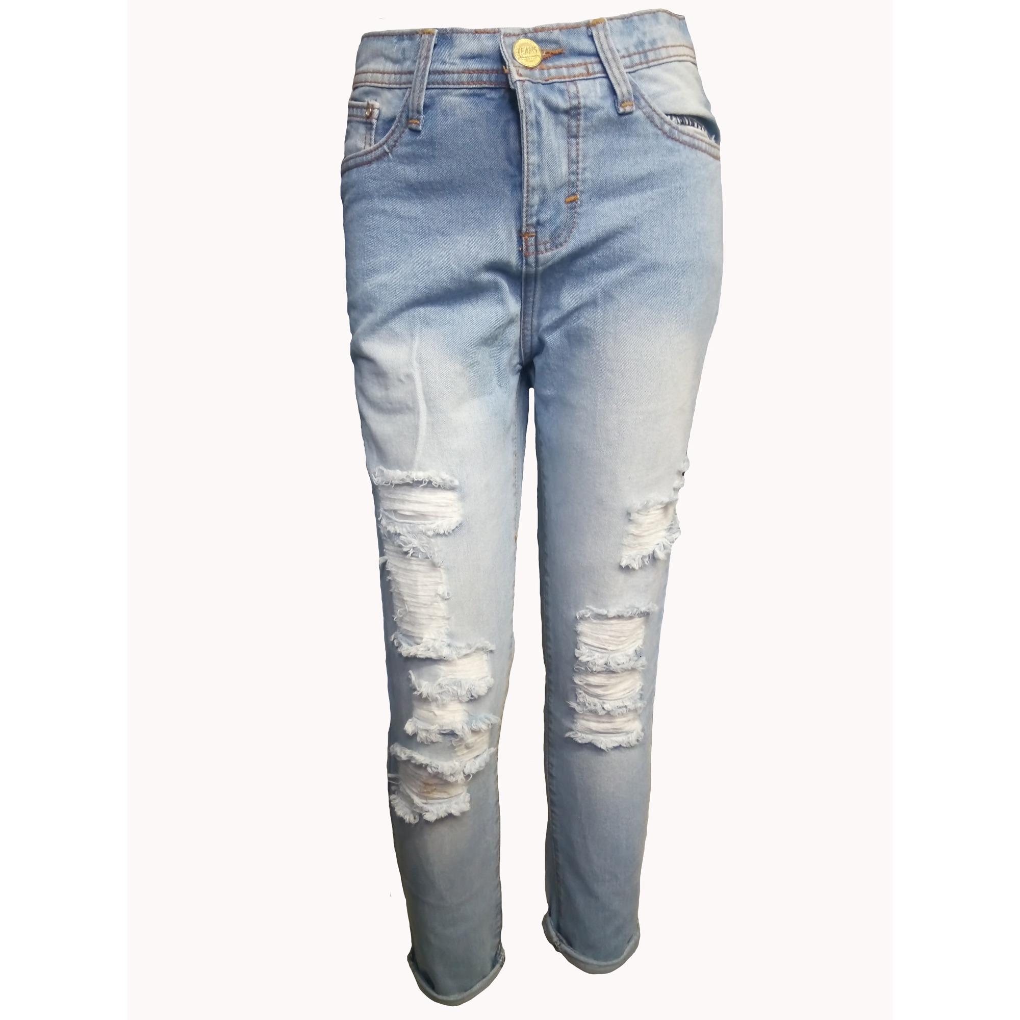 Daftar Harga Jeans Point e Terbaru Oktober 2018 Harga Ini Itu ZFJ Celana Jeans Wanita Terbaru High Quality Boyfriend Denim Sobek Tambal Puring Medium Blue 27