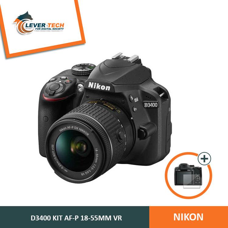 Nikon D3400 Kit 18-55mm - Hitam (Free Screenguard Terpasang)