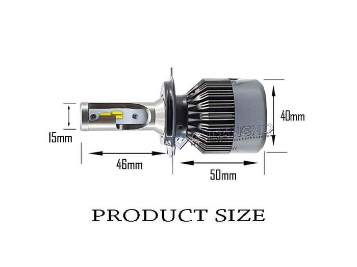 Best Quality Lampu LED Mobil V9 Lumileds TX H4 Hi-Lo 60W 7800LM CANBUS