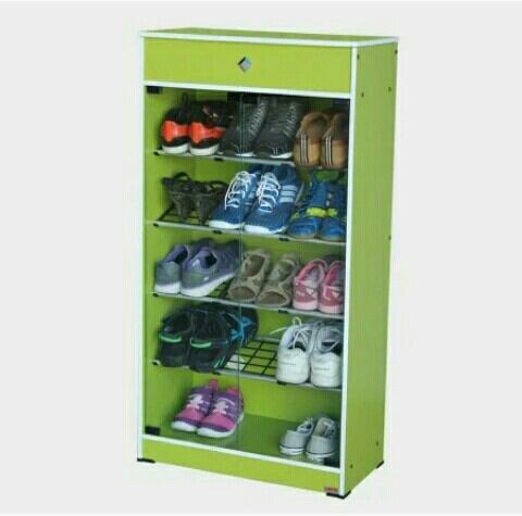 Lunar Rak sepatu Terbaru dan terlaris Huga 4220 Green blue dan walnut Free ongkir jakarta depok dan tangerang