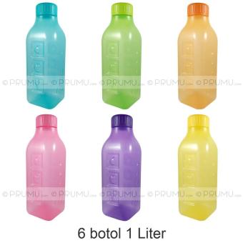Price Checker 6 Botol Minum 1Liter / Botol Air 1 Liter - Cleo Evo Square pencari harga - Hanya Rp41.040