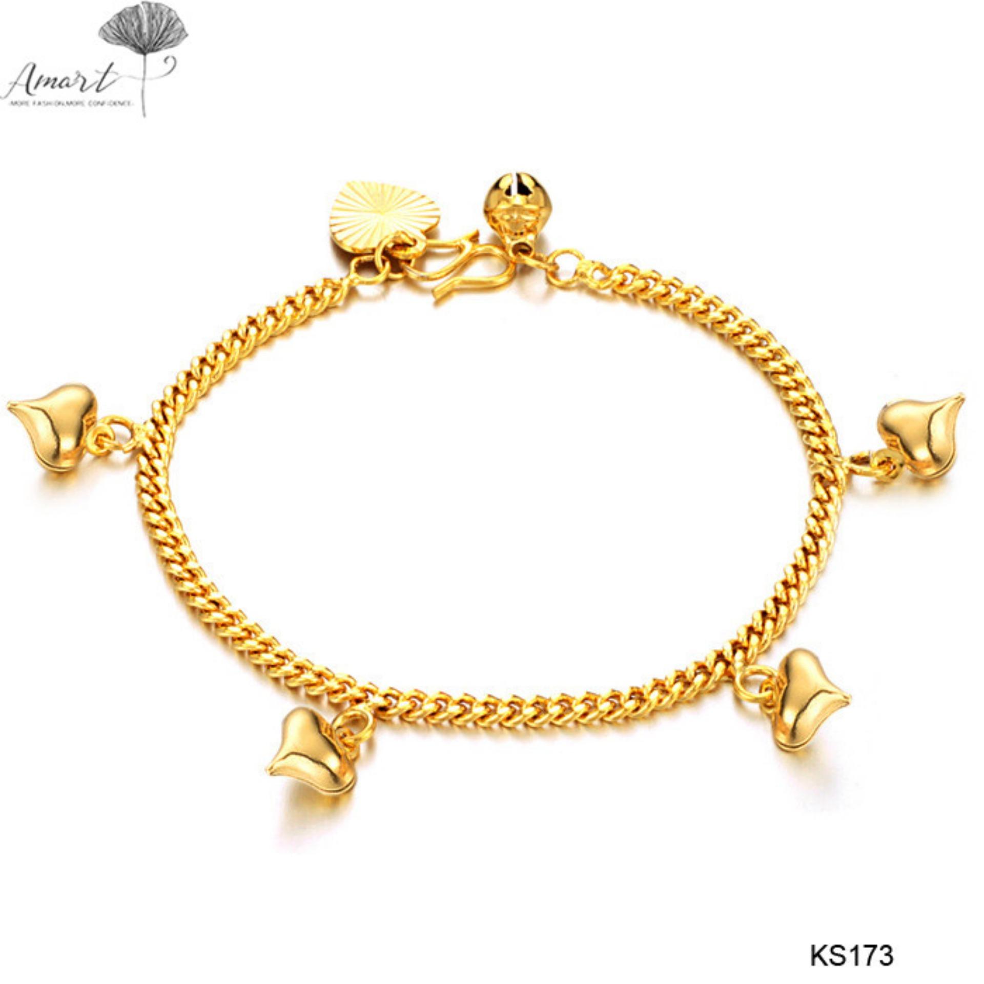 Amart Aksesoris Perhiasan Gelang untuk Wanita, China Emas 18 Karat With Gantungan Lonceng Conscience-Internasional