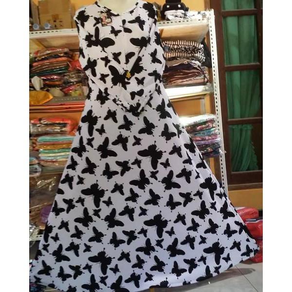 Promo Hanya Hari Ini Gamis Daily Waffle/Misbi Grosir Kupu Kupu Kekinian Butterfly Payung Umbrella