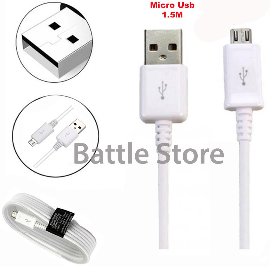 Samsung Kabel Data Charger Cepat Panjang 1.5M For Note 4 Super Fast Charger Dan Transfer Data - Putih