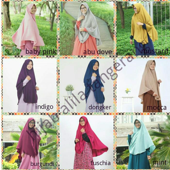 Khimar Hari Size M Kerudung Instan Jilbab Wolly Crepe Hijab Alila A1274