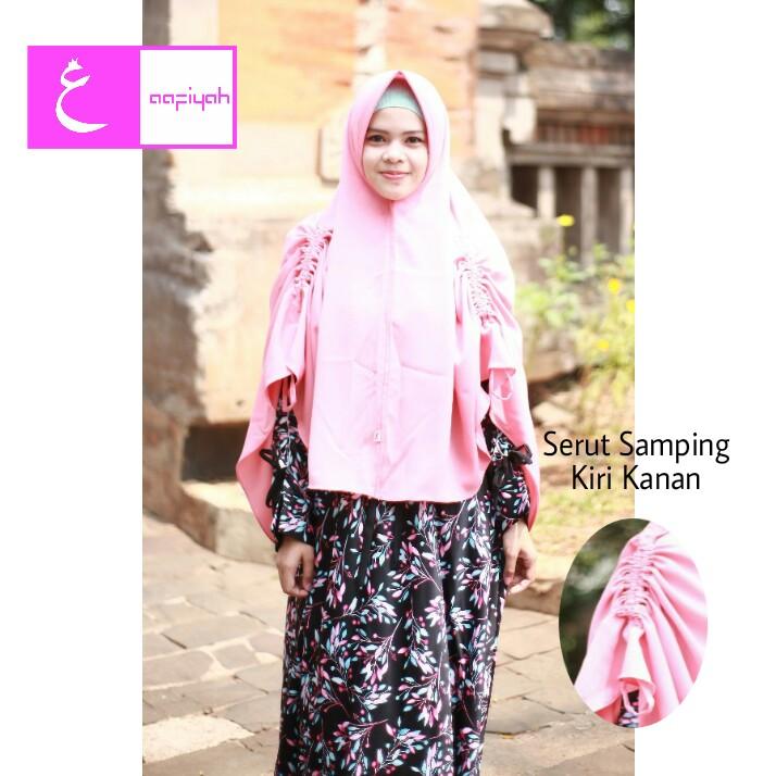 Jilbab Pet Antem Serut Samping - Jilbab Instan Syar'i - Khimar Wolfis Kerut Samping