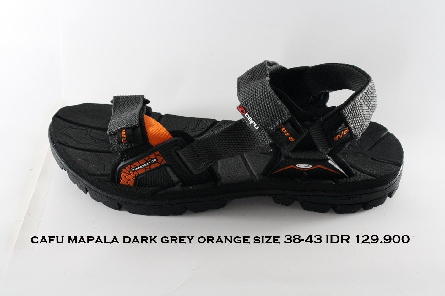 cafu mapala sepatu sandal gunung pria abu tua orange