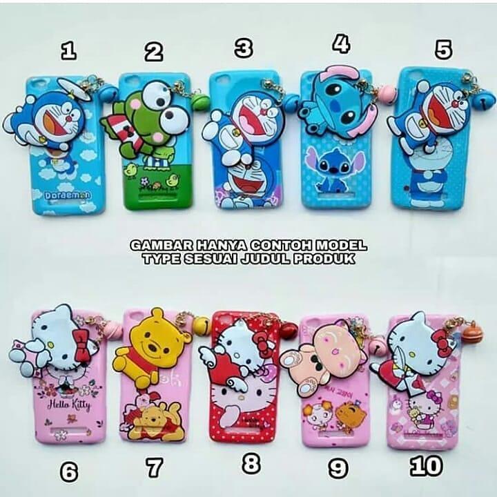 OPPO F9 - Softcase Karakter Lucu dan Imut + Gantungan Boneka dan Lonceng -- A J S