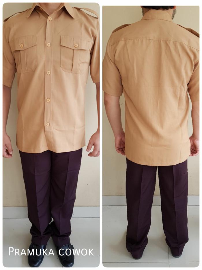 Atasan Baju KEMEJA Seragam Guru Kakak Pembina Pramuka Cowok/Pria/Laki - 8e1D5i