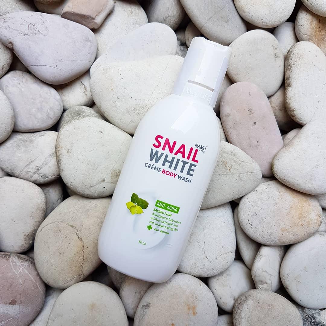 SNAIL WHITE 80ml Anti Aging Kakadu Plum Creme Body Wash Sabun Mandi Travel Size ORIGINAL