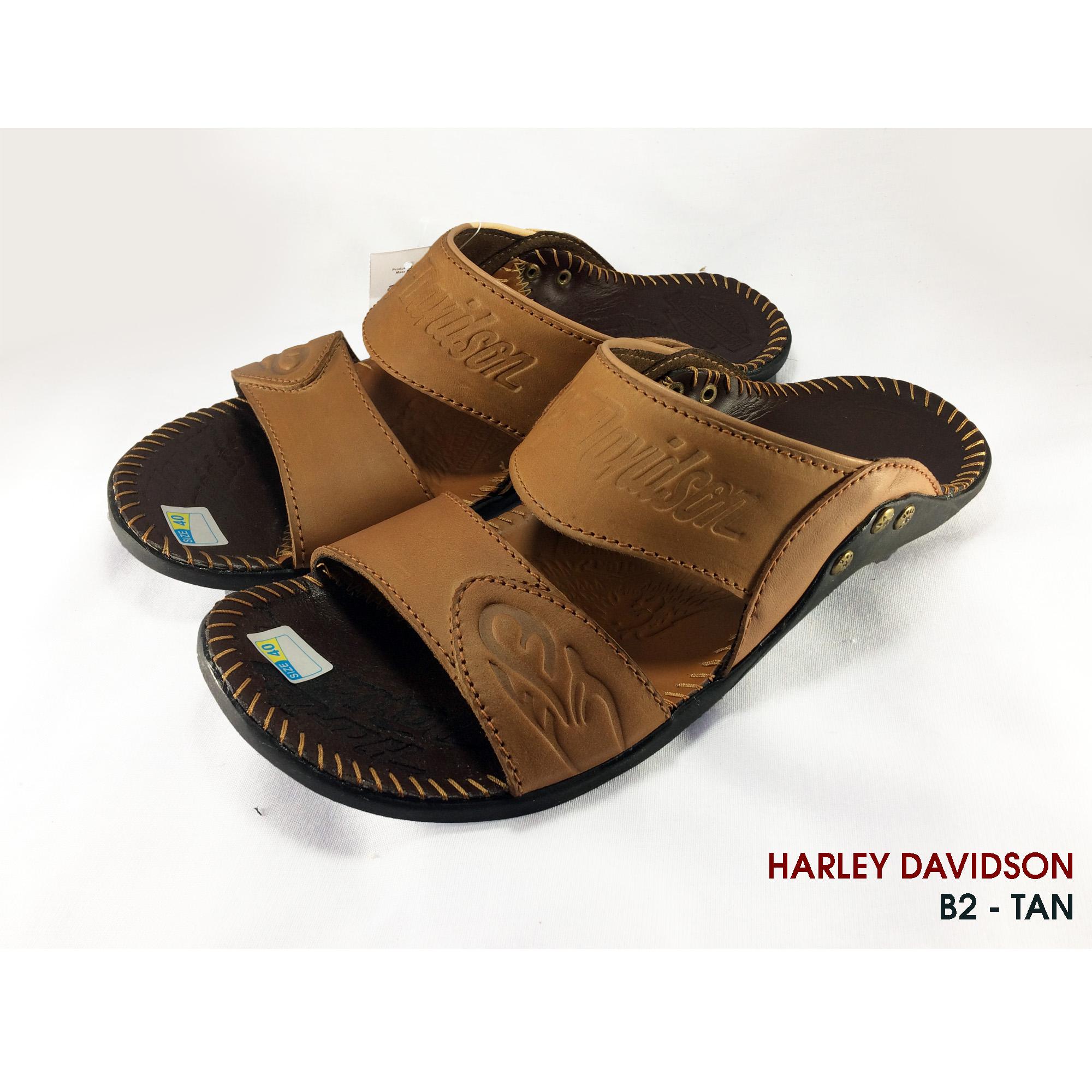HARLEY DAVIDSON SANDAL SLOP PRIA MURAH KULIT ASLI COKLAT TAN B2 / SANDAL PRIA / SENDAL / SANDAL JAPIT / SANDAL JEPIT / MODEL SANDAL LAKI LAKI / SANDAL KULIT PRIA / JUAL SANDAL KULIT PRIA / SANDAL KULIT PRIA DEWASA / SANDAL KULIT PRIA MODEL TERBARU