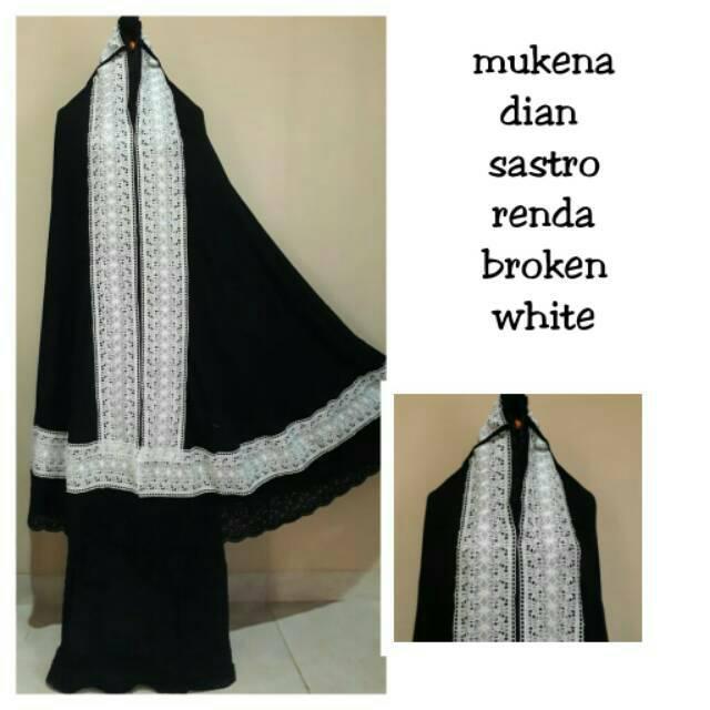 MUKENA DIAN SASTRO BAHAN RAYON SUPER RENDA BROKEN WHITE ()