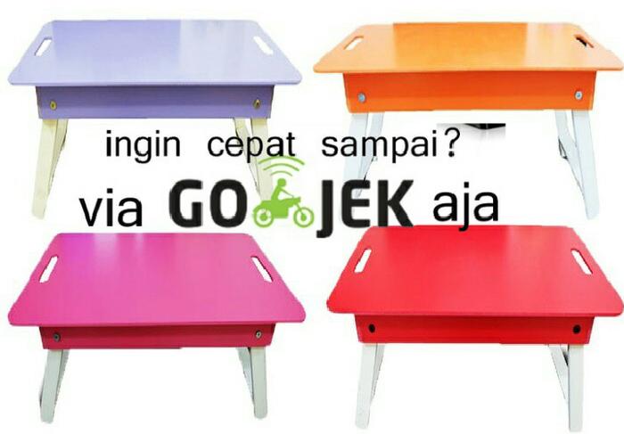 Meja Lipat / Meja Belajar Mini @ meja belajar anak lipat karakter kayu lampu minimalis perempuan kecil