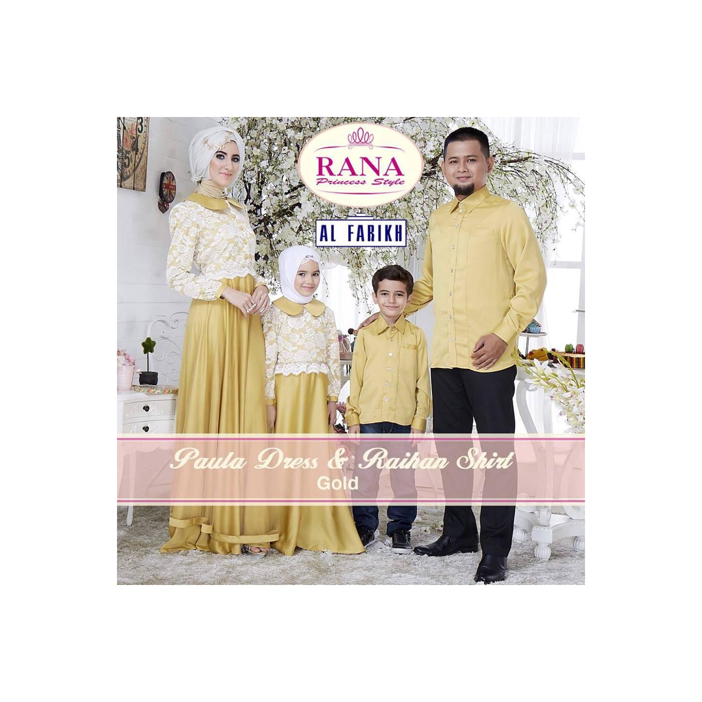 Rana Paula Dress/Gamis Pesta/Baju Muslim Couple