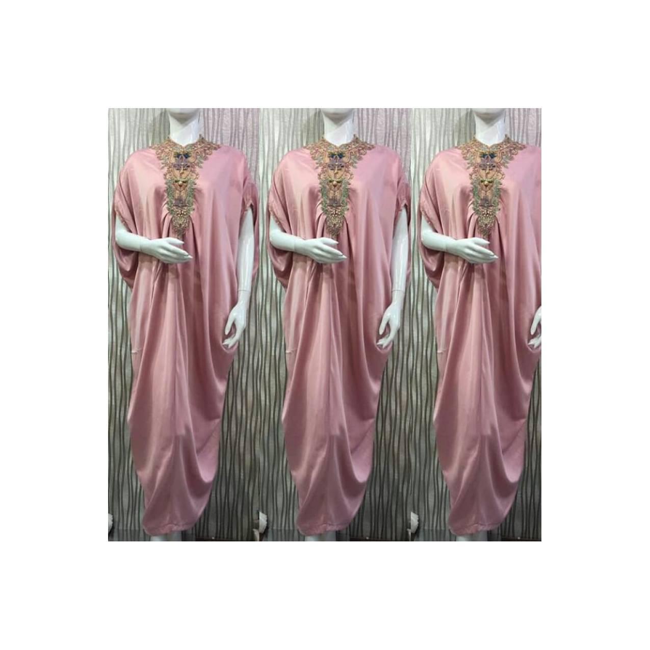 GAMIS KAFTAN MODEL TERBARU BARANG TERLARIS BABY PINK