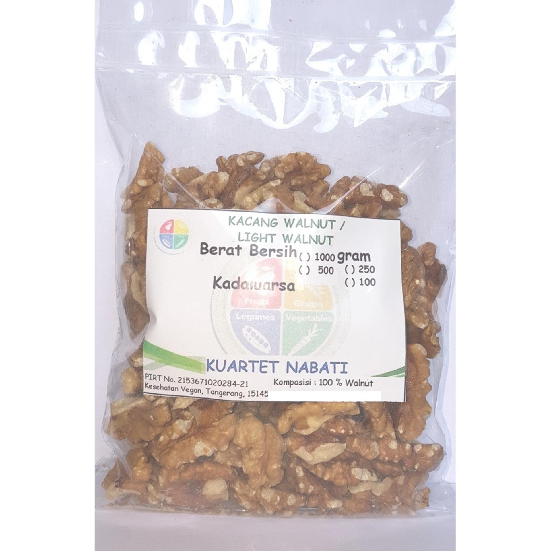 500gr Kuartet Nabati Kacang Walnut / Kacang Otak/ Light Walnut Mentah