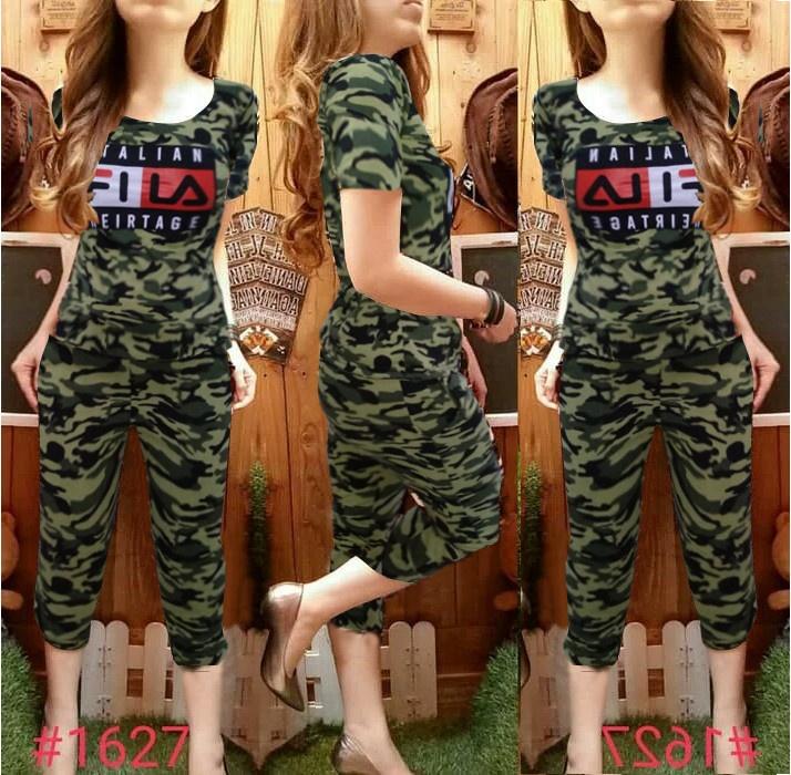 Milea Secret's - ST FILA Army - Setelan Wanita