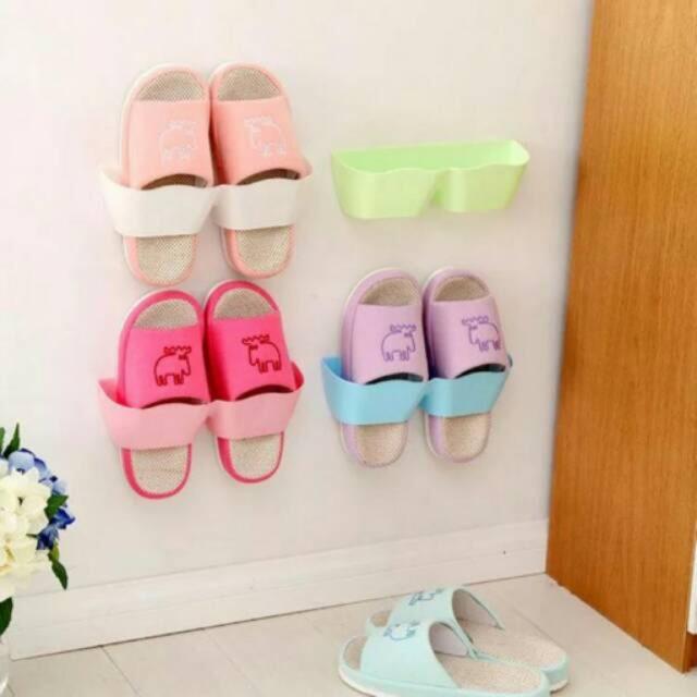 WALL SHOES RACK / RAK GANTUNGAN SEPATU SANDAL DI DINDING