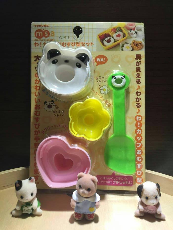 BEST SELLER!!! bento set rice mold cetakan nasi panda flower heart - GTuY7l