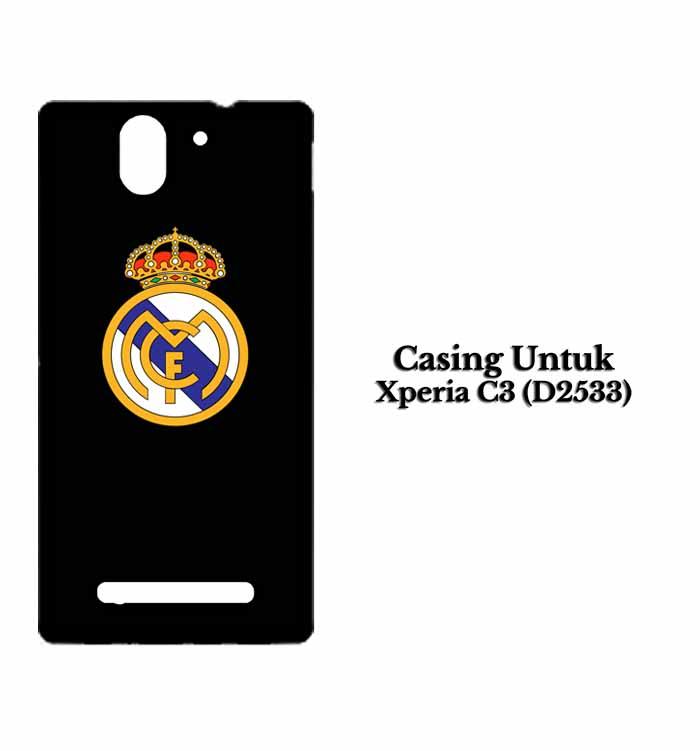 Casing Xperia C3 (D2533) real madrid dark fix Custom Hard Case Cover