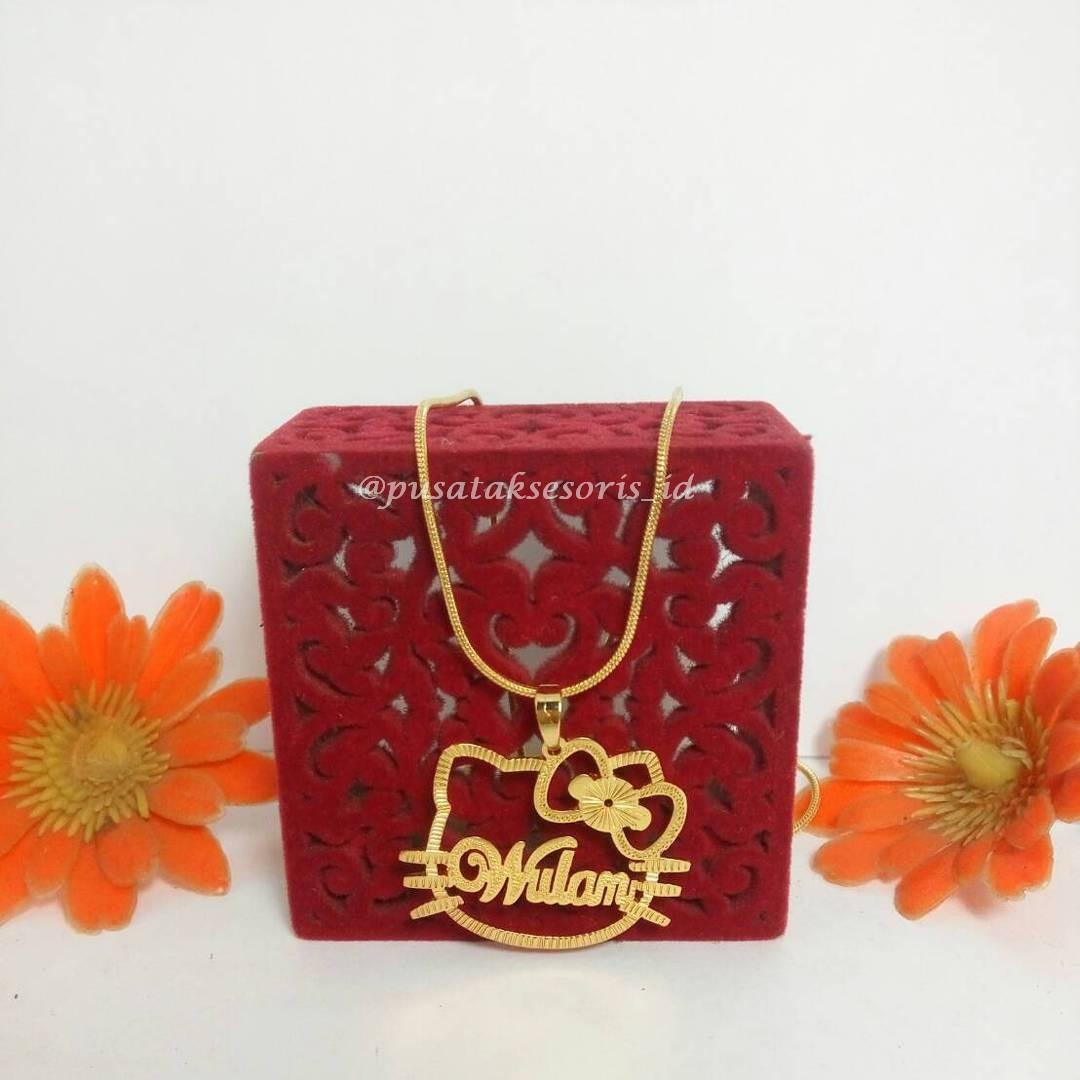 Jual Kalung Nama Gold Lapis emas 24 karat bisa cetak sesuai nama
