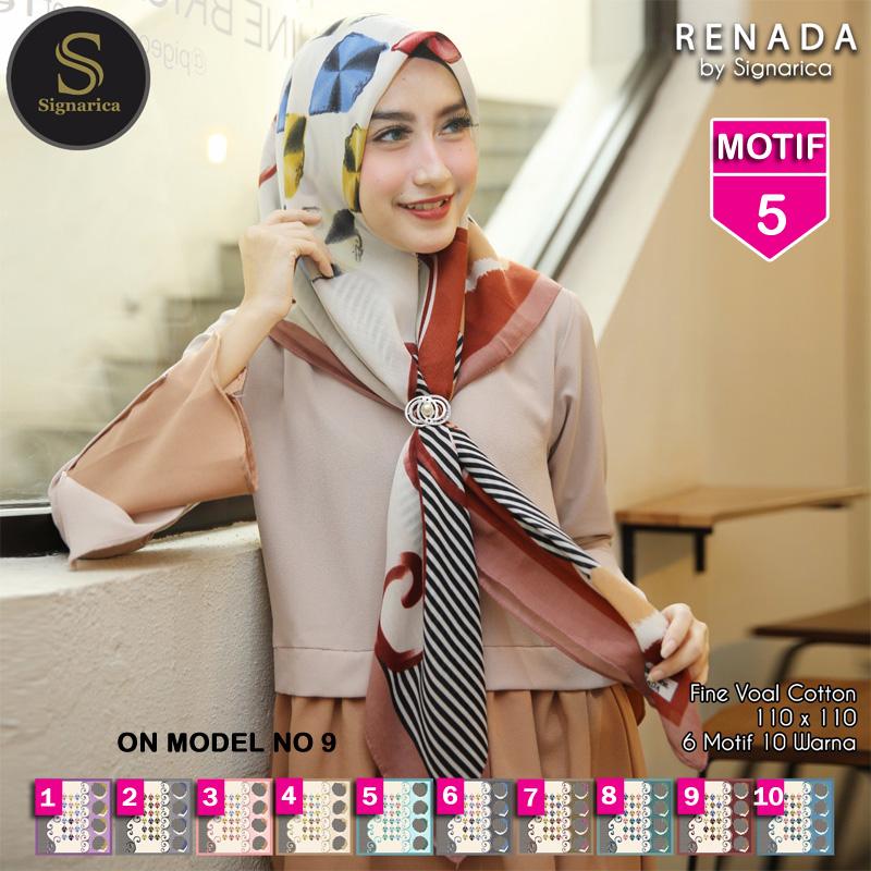 Hijab Segi Empat RENADA 5 By SIGNARICA - Jilbab kerudung MOTIF