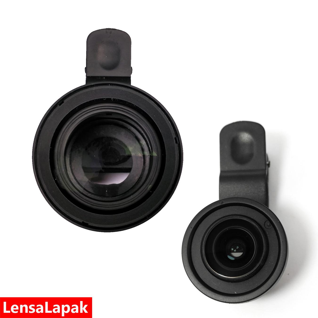 Paket Lensbong / Lensa Nikon Macro Dan Lensa Nikon Fisheye Untuk Kamera Handphone / HP