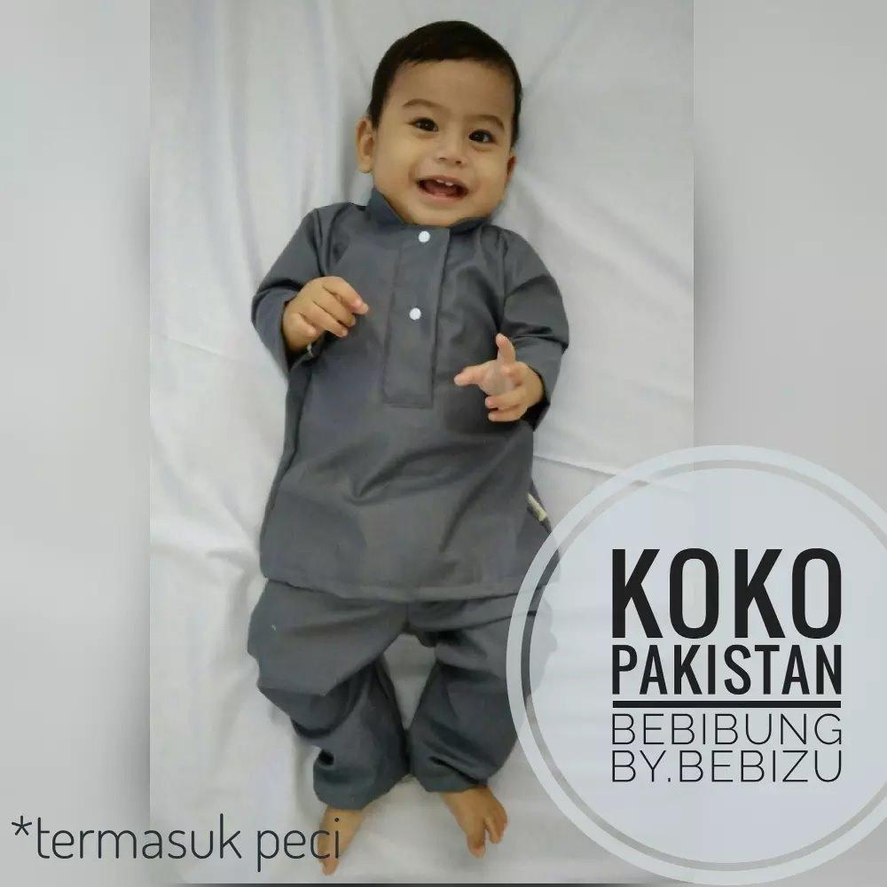 Setelan Koko Pakistan Celana Peci Baju Bayi Resmi Newborn Akikah Aqiqah Baby Boy