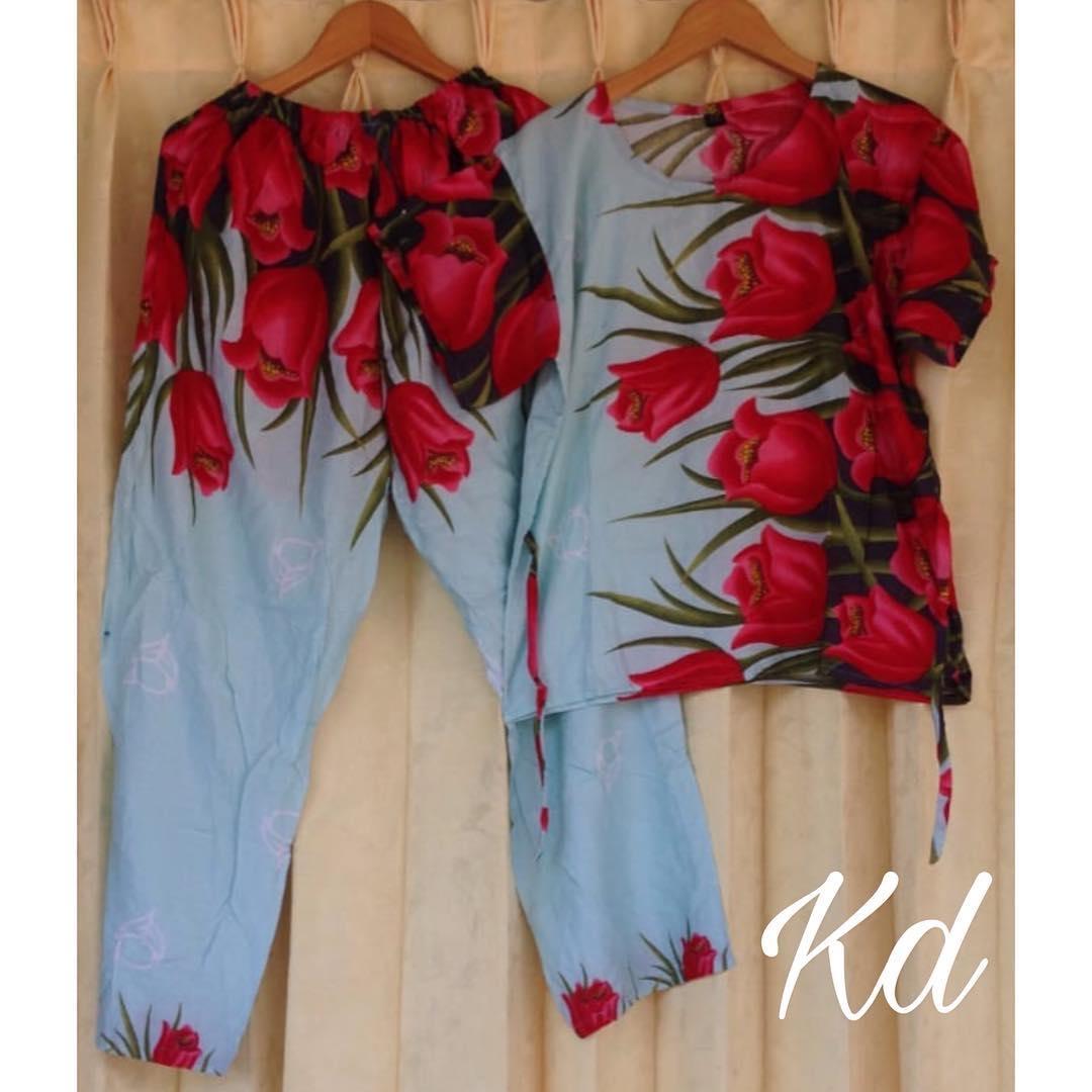 KANAYA - setelan babydoll panjang TULIP bahan adem nyaman dipakai baju santai murah baju tidur bali murah oleh oleh khas bali