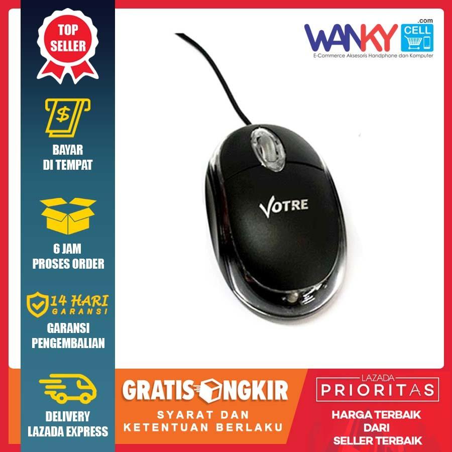 Votre Mouse Optic USB Universal For PC/Laptop/HP/Notebook - Hitam