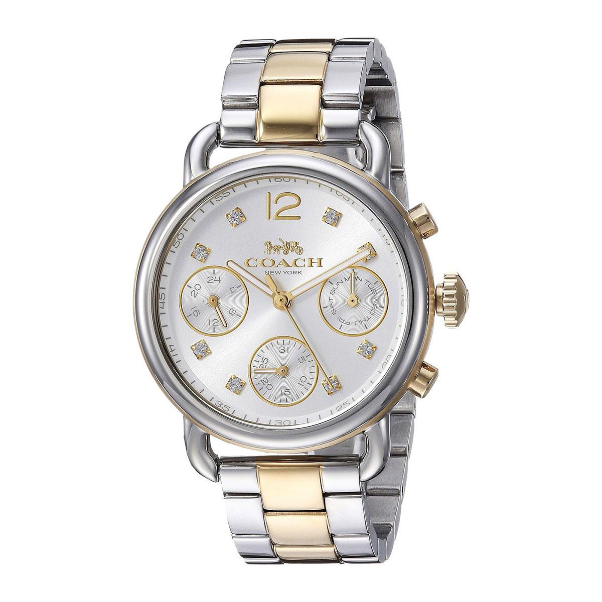 Coach Coach Delancey Multicolored Stainless-Steel Case Two-Tone-Stainless-Steel Bracelet Ladies NWT + Warranty 14502946