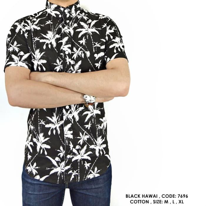 KEMEJA PRINT PRINTING MOTIF PANTAI HAWAI FLORAL / BAJU KEMEJA CASUAL / BAJU KEMEJA MURAH / BAJU KEMEJA ORIGINAL