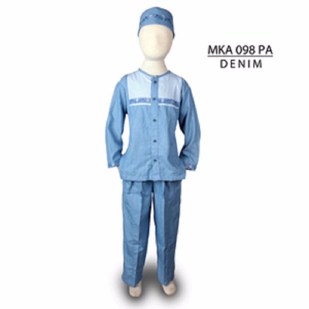 MKA 098 Denim 8-10 tahun grosir busana muslim anak koko laki laki