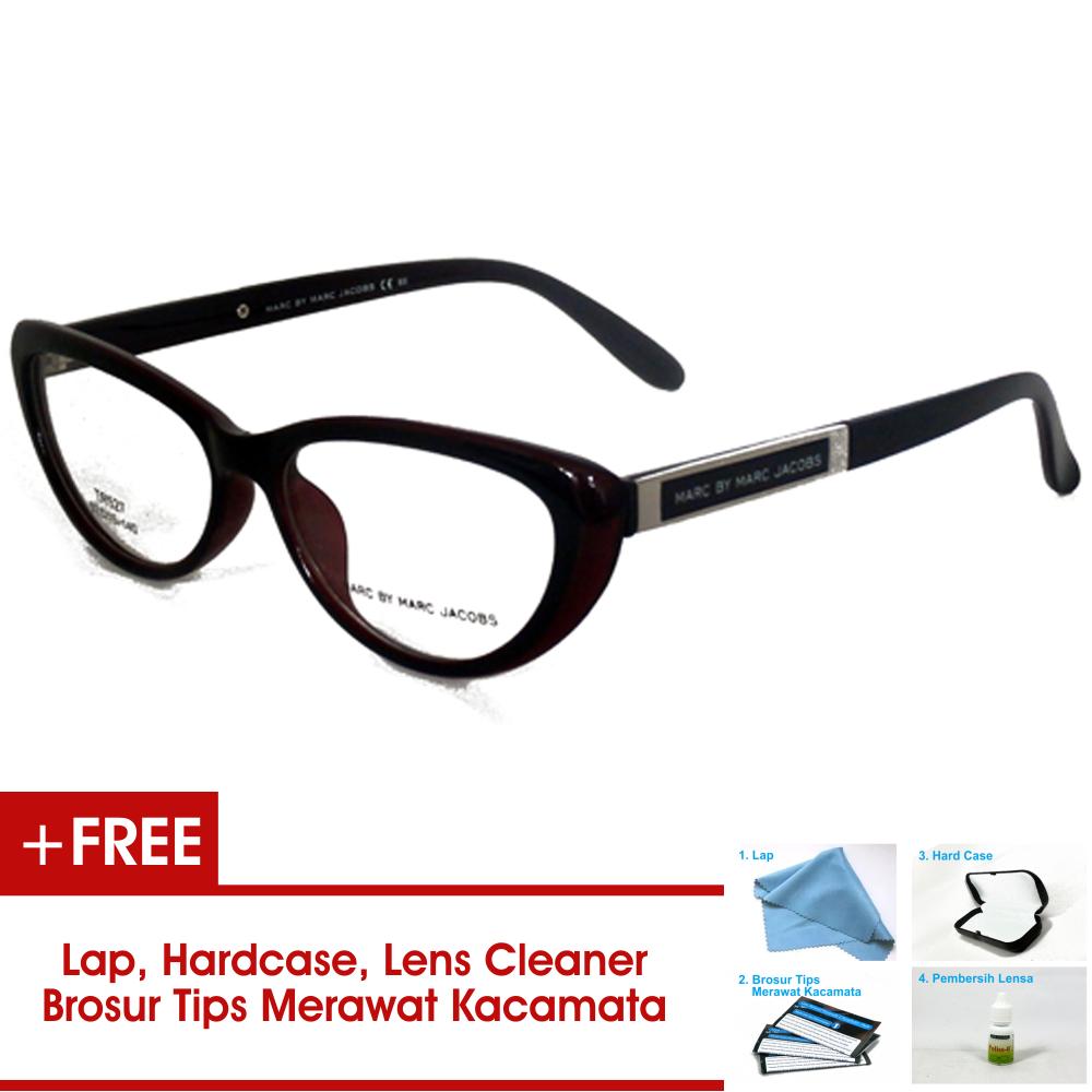 Frame Kacamata Pria Wanita Korea JTR527 Maroon Bisa Dipasang Lensa Minus Di Optik Terdekat