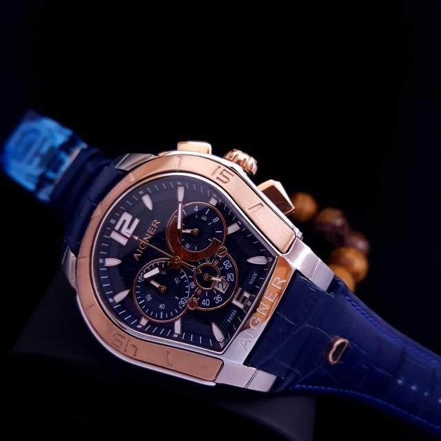 Jam Tangan Pria Merk Aigner Palermo Type : 58500 Baterai
