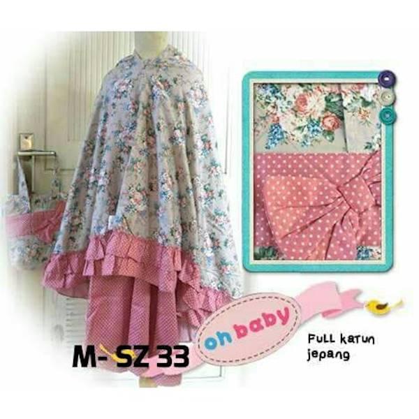 MUKENA ANAK KATUN JEPANG CUTETRIK OHBABY SZ 33 - MUQEENA
