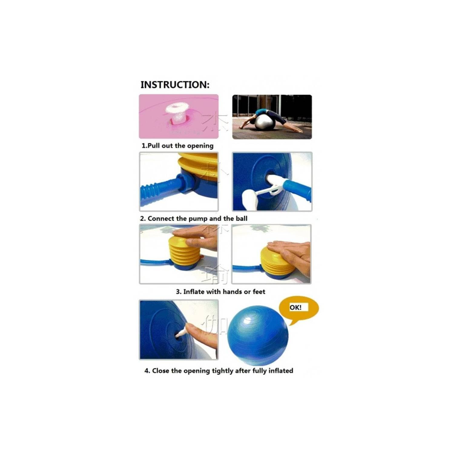 New Alat Fitness Gym ball Bola 65cm FREE POMPA baik untuk Ibu Hamil s