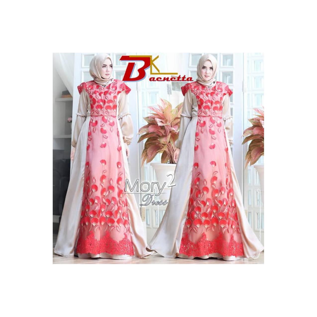 Gamis Pesta Dress Branded Mewah Lebaran ORI MORY 2 by Baenetta