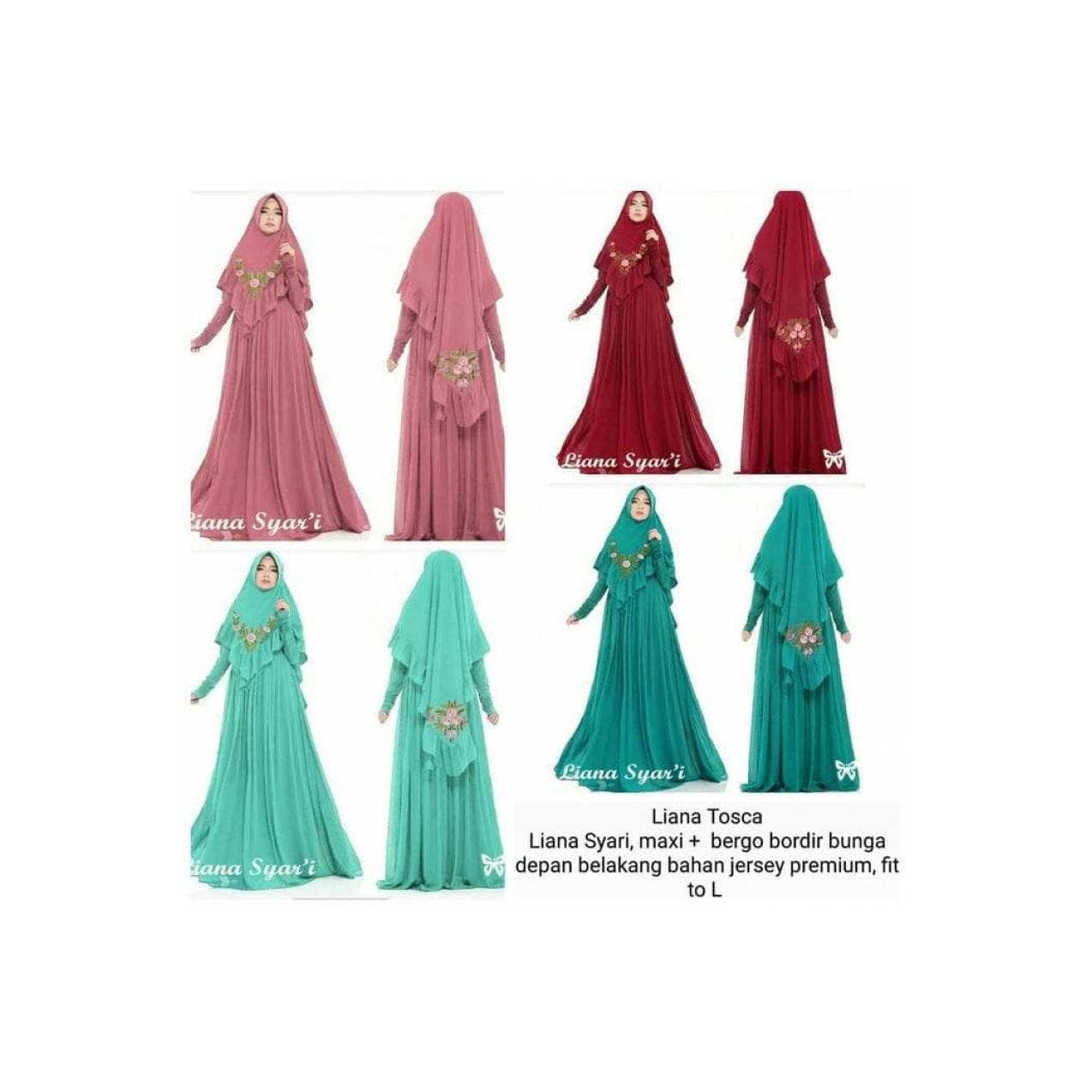 syari maxi gamis baju dress pesta longdress maxy polos elegan syari