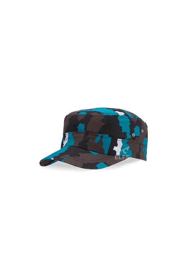 Elfs Shop - Topi Pria Baseball Komando Tentara Militer Canvas Tekstur Biru Muda