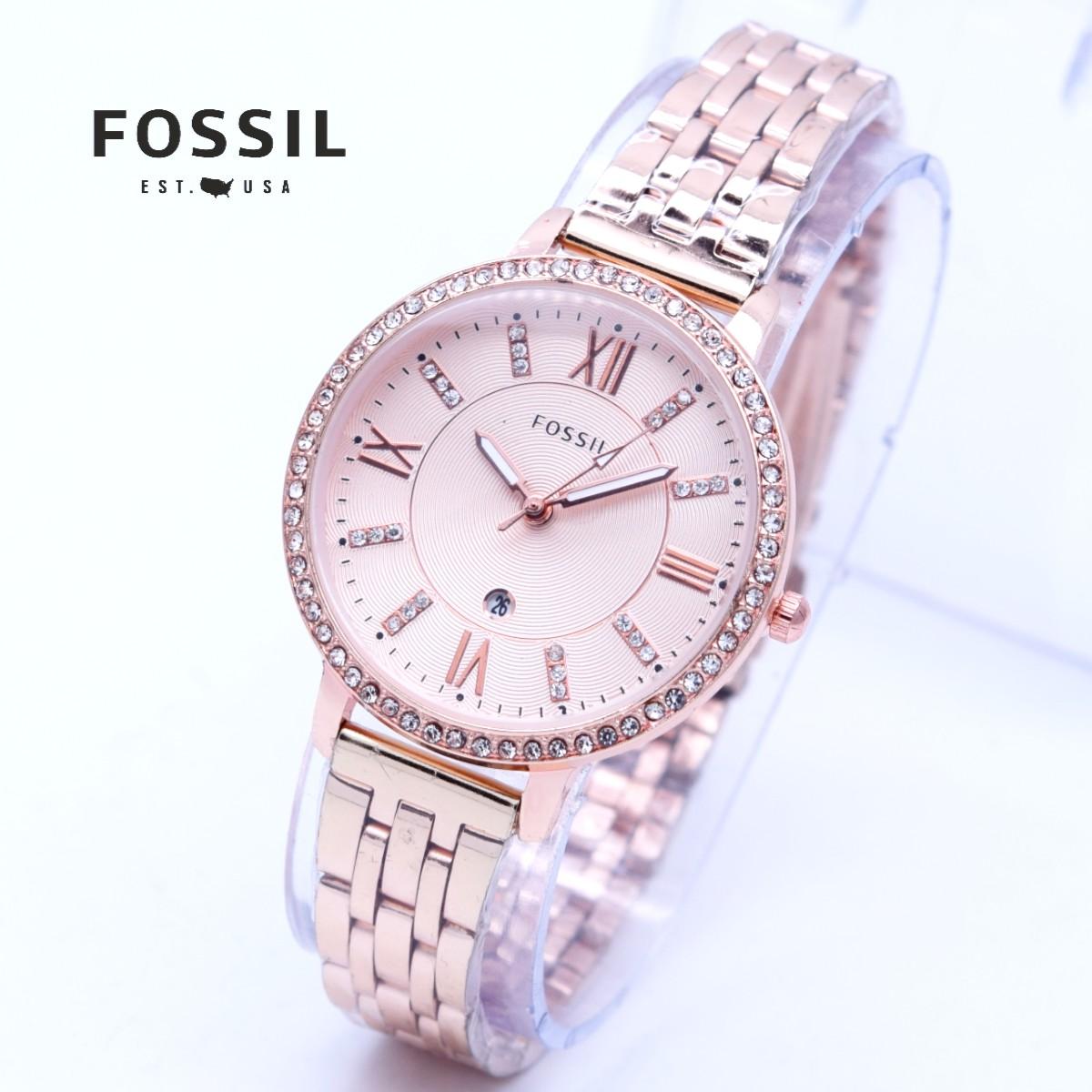 Fossil - Romawi Ring Diamond Rantai Super l