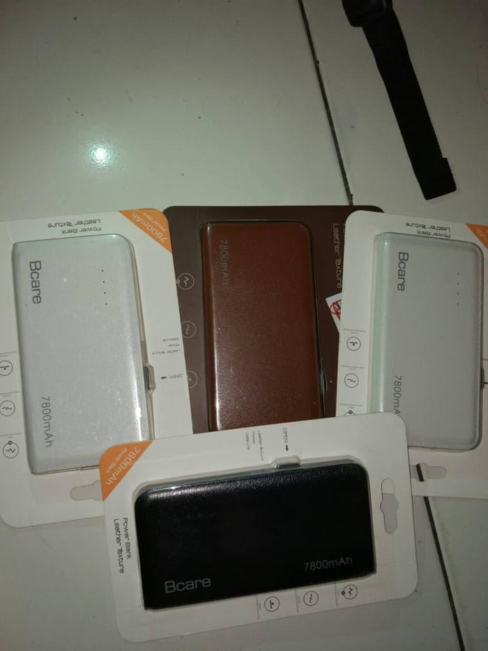 POWERBANK Bcare 7800mAh Leather texture Original Paling murah