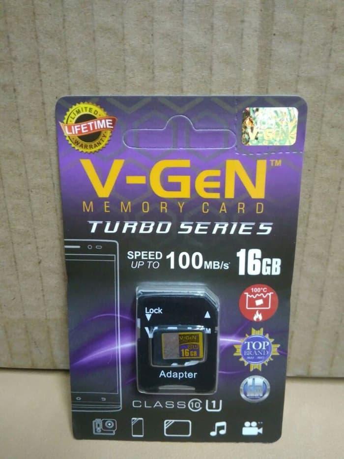 Promo Micro SD V-gen 16GB Turbo Series MicroSD HC Vgen 16 GB Class 10 V GEN original