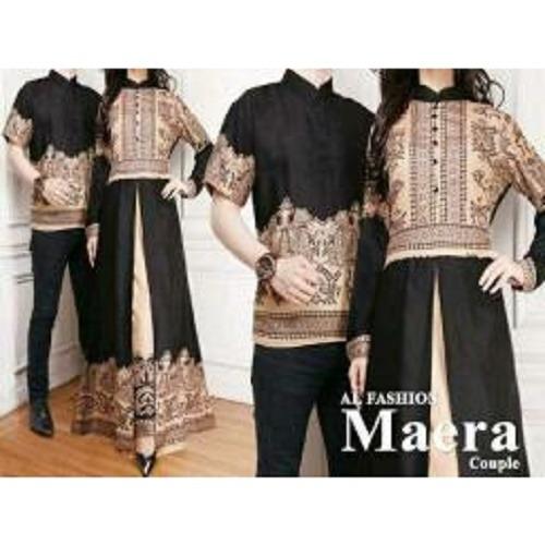 PROMO BAJU - SUPPLIER GROSIR 14718 14860 PAKAIAN COUPLE MUSLIM CP MAERA BATIK MODERN SARIMBIT KELUARGA BAJU PASANGAN KEMEJA KOKO MAXI MAXY DRESS MUSLIMAH PESTA KEKINIAN WARNA MOCCA HITAM MURAH GROSIR BAHAN KATUN