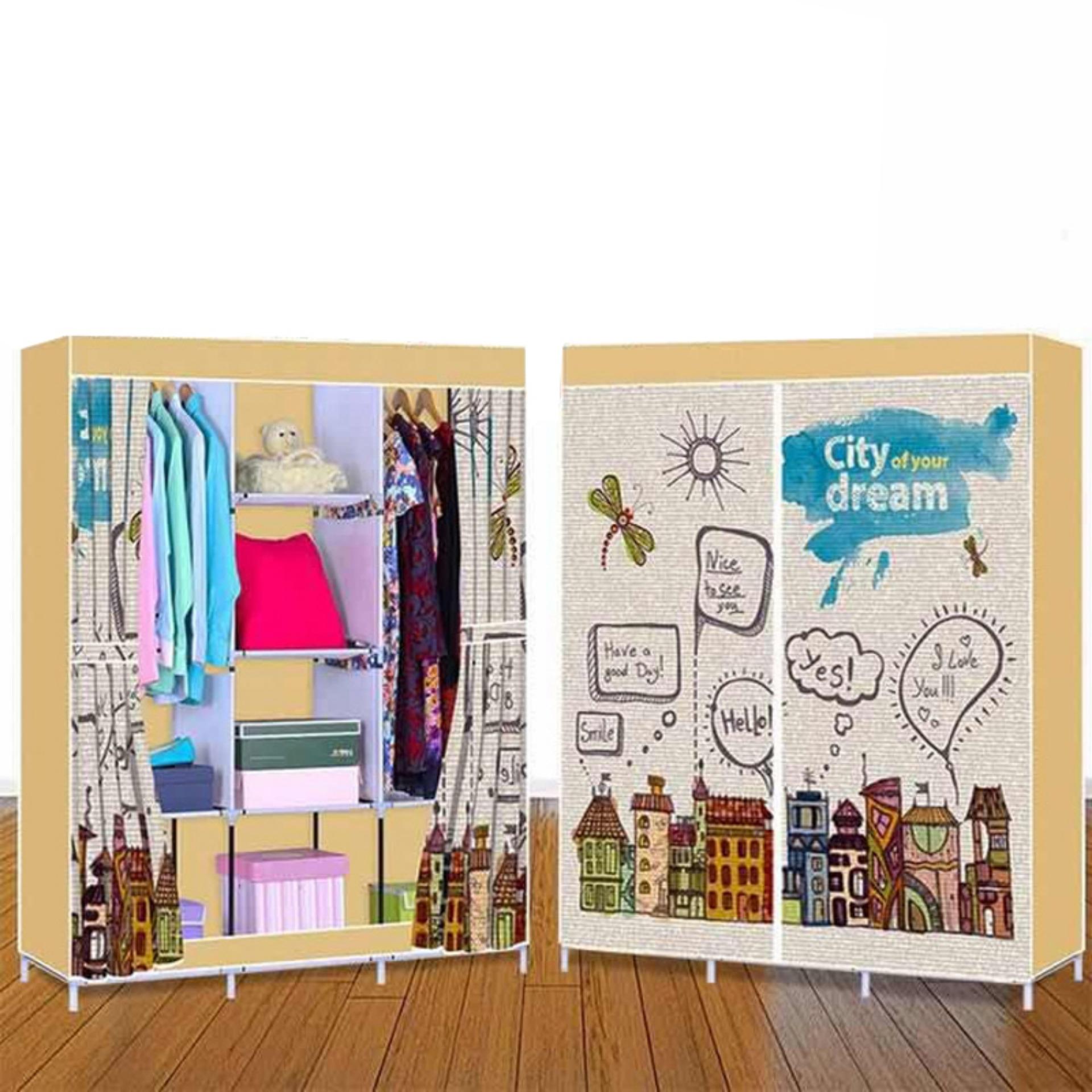 Lemari Pakaian Minimalis Lemari Baju Lemari Pakaian Bayi Lemari Pakaian Murah Lemari Baju Anak Kontrak Kost Citydream 3 kolom