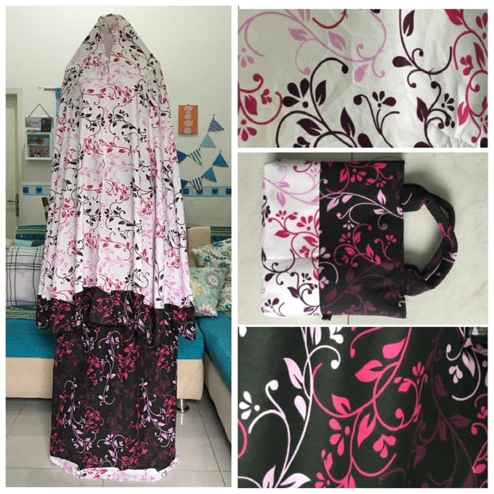 DIONISIA Hanifa Mukena Katun Dewasa Katun Jepang Motif Daun Murah