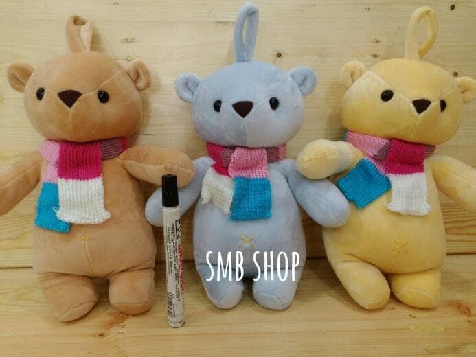 Boneka Soft Teddy Bear With syal Lucu Lembut bingit